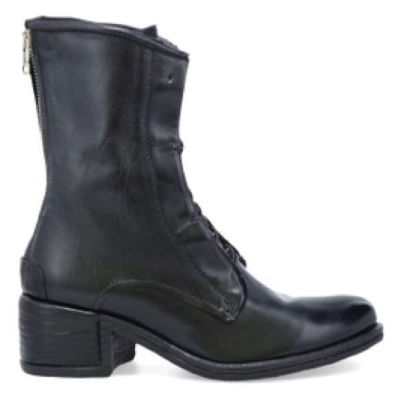 AS98 EUC ODIE COMBAT BOOT soft black leather lace up boots size 6/36 with box - Picture 2 of 13